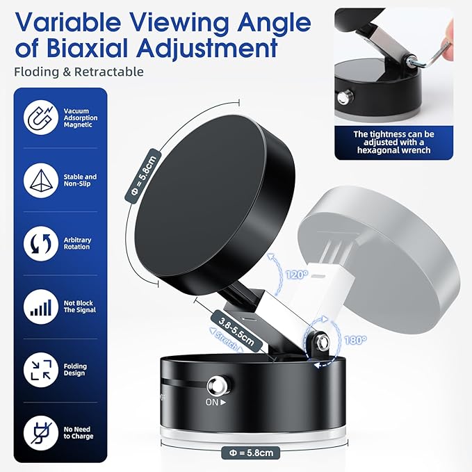2025 GORDIUS Upgraded Vacuum Magnetic Suction Phone Mount A2 - ABS Material - Kedem Herbs Canada